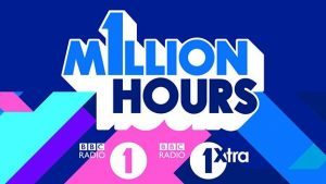 Radio 1 #1MillionHours - Logo with Radio 1 and 1Xtra logos