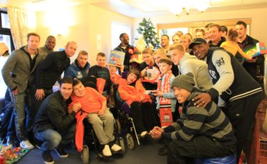 Blackpool FC meeting some Brian House patients