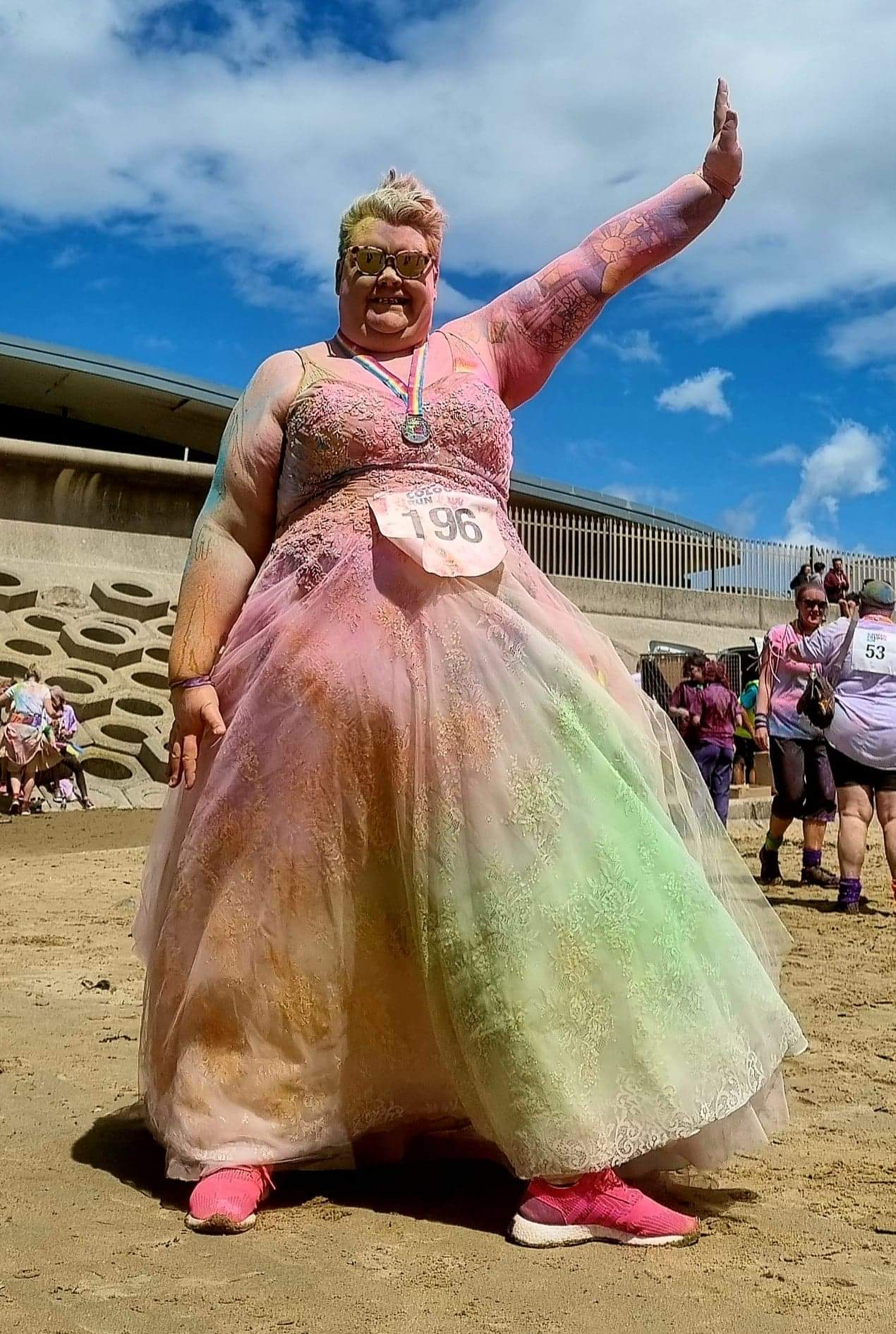 Lesley Atherton - after colour run