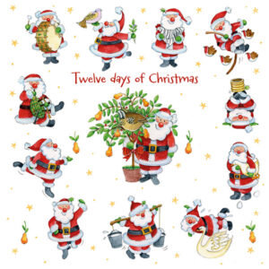 Twelve Santas - Christmas Card